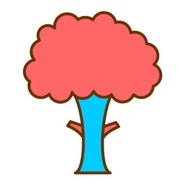 ağaç simgesi vektör illüstrasyonu