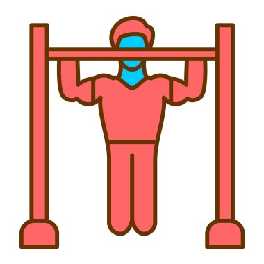 fitness ve egzersiz vektörü simgesi