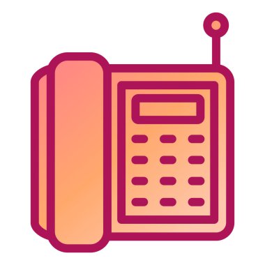 telefon vektörü glyph düz simgesi