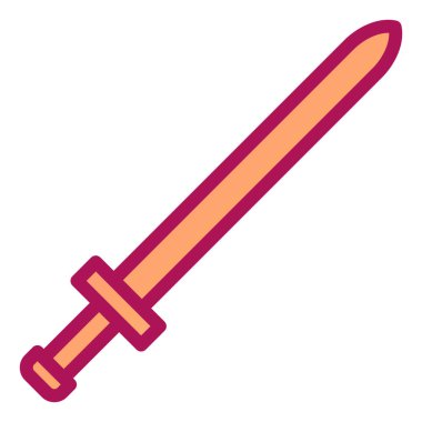 Kılıç. Web simgesi basit illüstrasyon