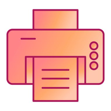 Yazıcı simgesi vektör illüstrasyonu