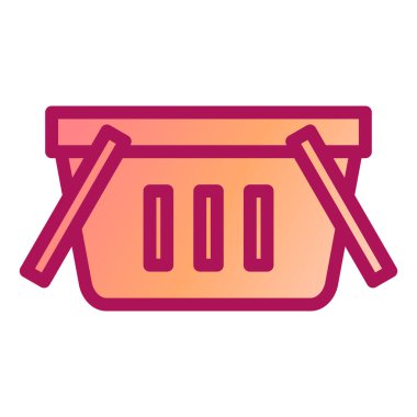 Alışveriş arabası ikon vektörü. İnce çizgi işareti. izole edilmiş sınır sembolü çizimi