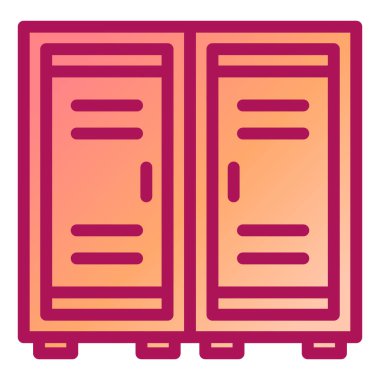 Spor salonu. Web simgesi basit illüstrasyon