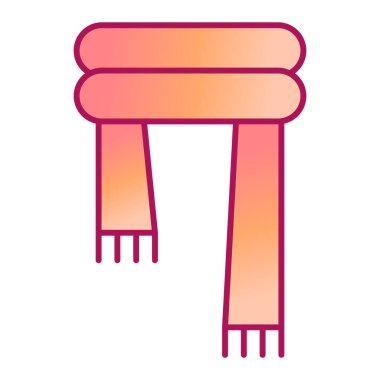 eşarp modern simge vektör çizimi 