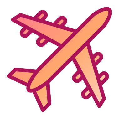 uçak ikonu vektör illüstrasyonu