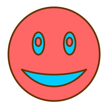 gülen yüz simgesi ikon vektör illüstrasyon tasarımı