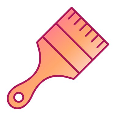 boya fırçası ikon vektörü. İnce çizgi işareti. izole edilmiş sınır sembolü çizimi