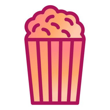 Patlamış mısır. Web simgesi basit tasarım