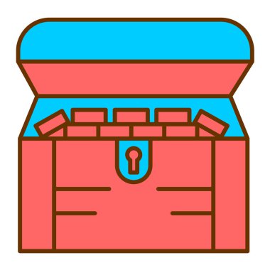 hazine modern simge vektör illüstrasyonu 