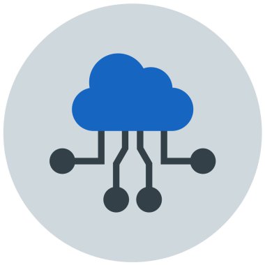 Bulut ağı. Basit resimleme