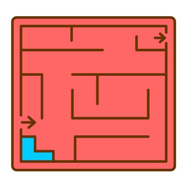 Kırmızı ve beyaz kare çerçevenin vektör çizimi