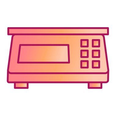 Mikrodalga fırın ikonu. Web için tost makinesi vektör simgelerinin özet çizimi