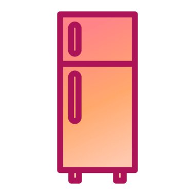 buzdolabı vektörü ince çizgi simgesi