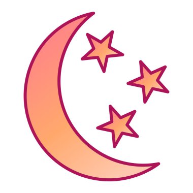 Ay ikonu vektör illüstrasyonu