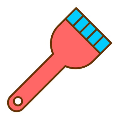 boya fırçası ikon vektörü. İnce bir çizgi işareti. izole edilmiş sınır sembolü çizimi