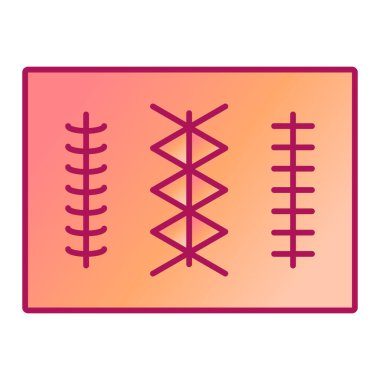 Modern simge vektör illüstrasyonu dikiliyor 