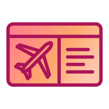 bilet ikonu vektör illüstrasyonu