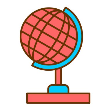 Küre. Web simgesi basit illüstrasyon