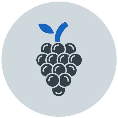 Üzüm. Web simgesi basit illüstrasyon