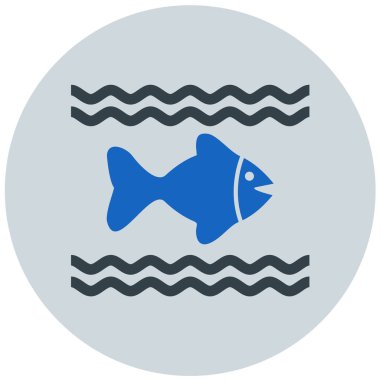 Balık. Web simgesi basit illüstrasyon