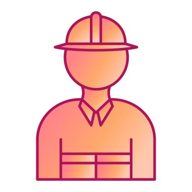 İnşaat işçisi simgesi vektör illüstrasyon tasarımı