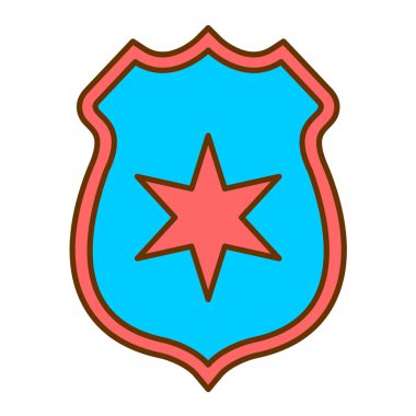 kalkan ikon vektör illüstrasyonu