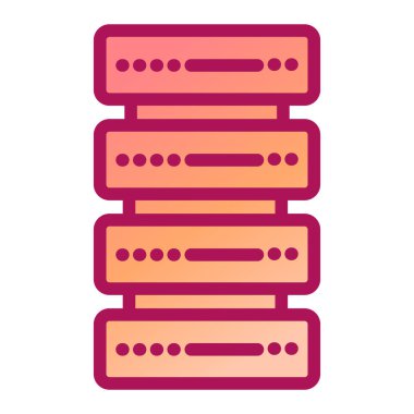 veritabanı sunucu ikonu vektör illüstrasyonu