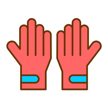 Eldiven simgesi vektör illüstrasyonu