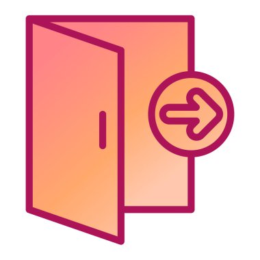 Kapı simgesi, basit vektör illüstrasyonu