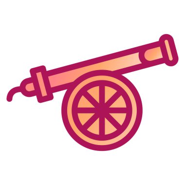 Top simgesi. Ağ için savaş silahı vektör simgelerinin basit çizimi