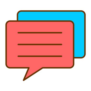 Sohbet mesajı vektör illüstrasyonu