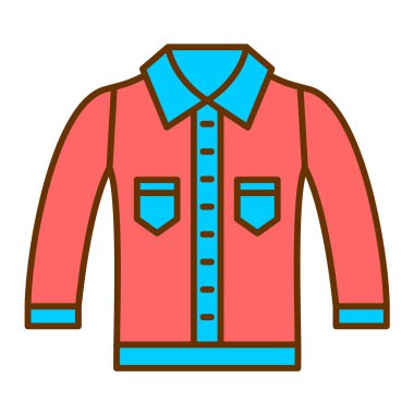 Ceket. Web simgesi basit illüstrasyon