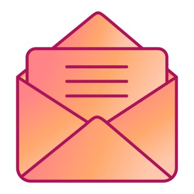 zarf e- posta simgesi vektör illüstrasyonu