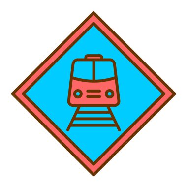 tren bileti modern simge vektör illüstrasyonu