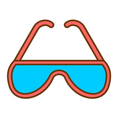 gözlük ikonu vektör illüstrasyonu