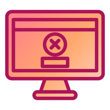 Hata ekran gösterimi olan bilgisayar monitörü