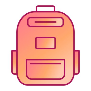 Sırt çantası. Web simgesi basit illüstrasyon