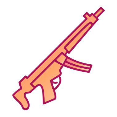 silah modern simge vektör illüstrasyonu 