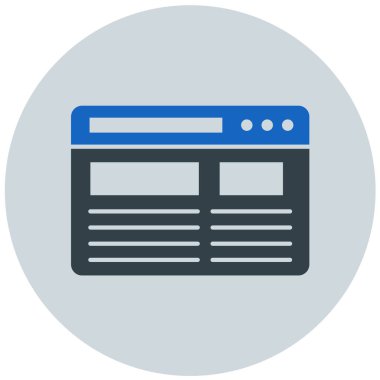 İnternet sitesi. Web simgesi basit illüstrasyon