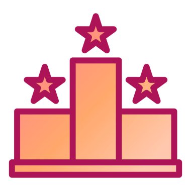 Podyum. Web simgesi basit illüstrasyon