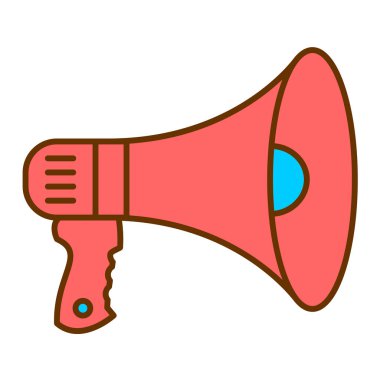 Megafon ikonu vektör illüstrasyonu