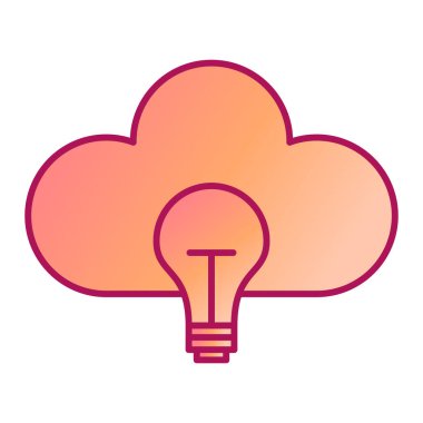 Bulut hesaplama ve teknoloji teması izole edilmiş tasarım vektörü çizimi