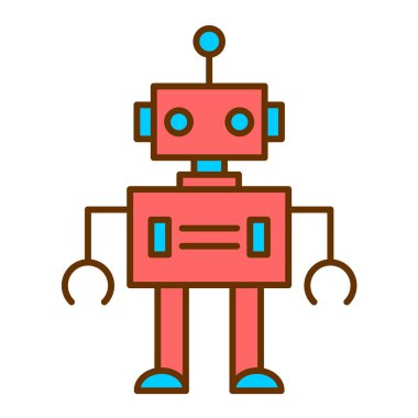 robot modern simge vektör illüstrasyonu 