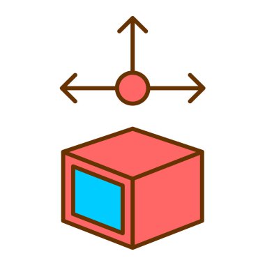 Kutu. Web simgesi basit illüstrasyon