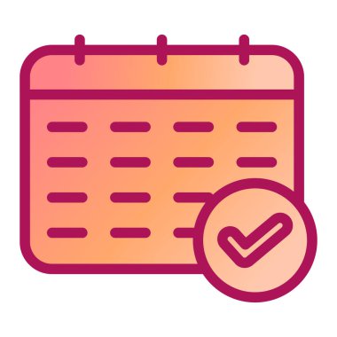 Takvim simgesi vektör illüstrasyonu