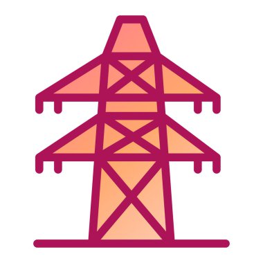 Bir elektrik kulesi simgesinin vektör çizimi