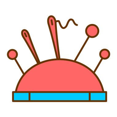 Aksesuar simgesi vektör illüstrasyonu dikiliyor