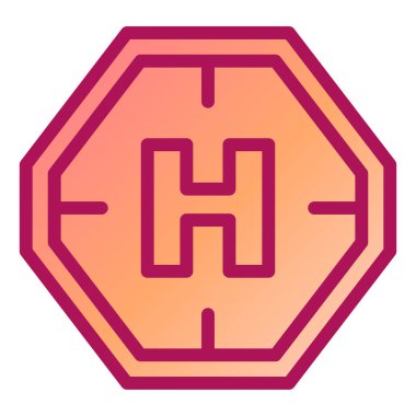 Hastane. Web simgesi basit illüstrasyon