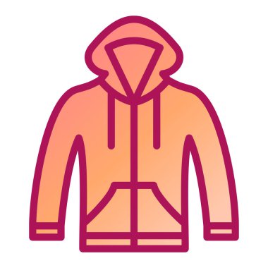 Kapüşonlu. Web simgesi basit illüstrasyon