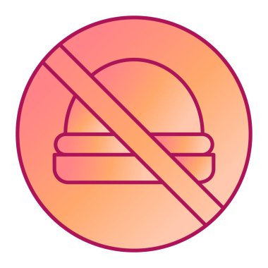 yiyecek yok modern ikon vektör illüstrasyonu